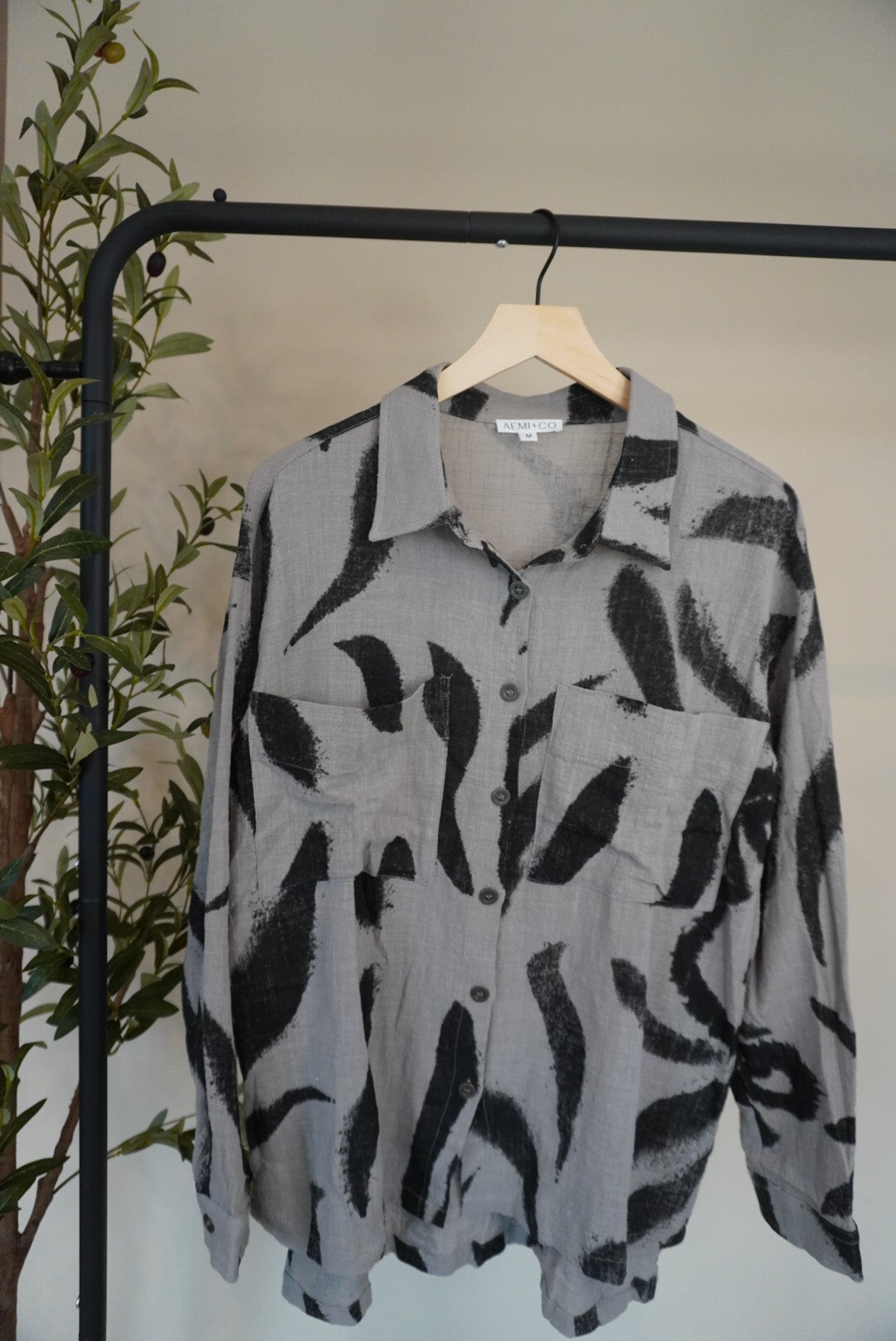 Elorie Printed Button Up