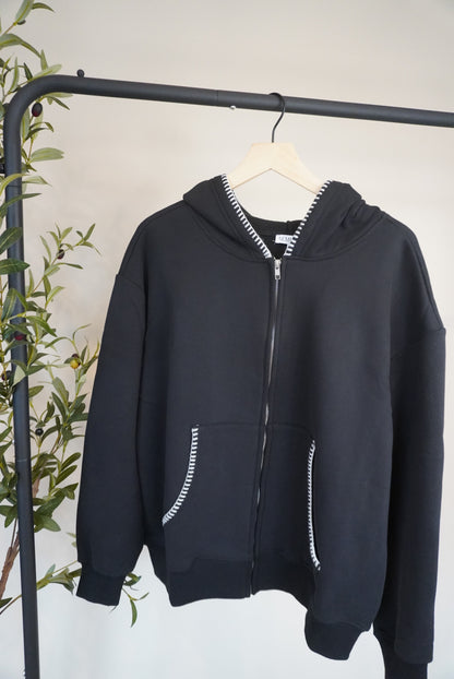 Noel Contrast Stitch Zip